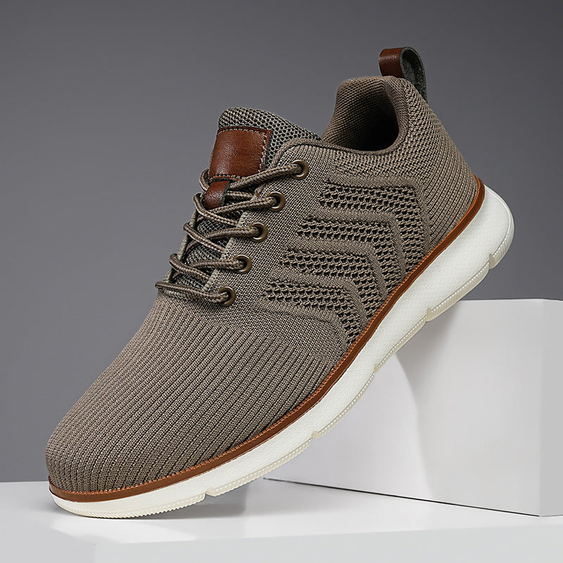 Men's casual shoes made of woven mesh fabric, large-sized men's casual shoes