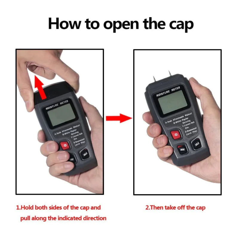 Digital LCD Wood Moisture Meter Detector Tester Wood Firewood Paper Cardboard