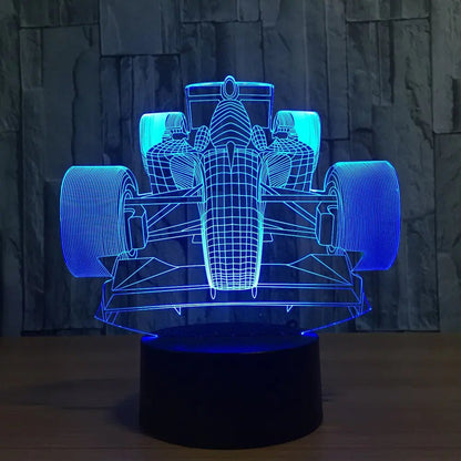 3D Racing LED Touch Control Night Light Decor Lamp - Anti Spier - Anti Spier - 