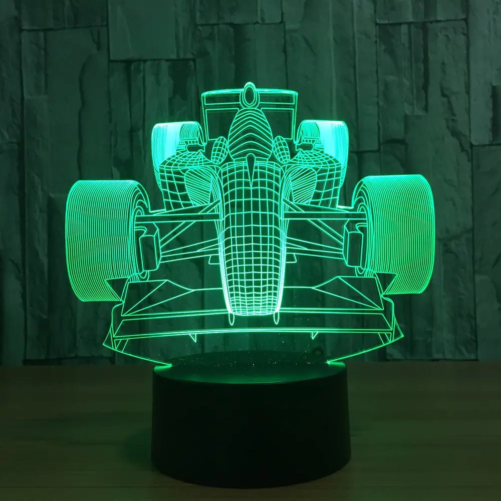 3D Racing LED Touch Control Night Light Decor Lamp - Anti Spier - Anti Spier - 