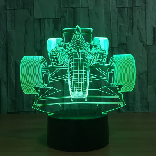 3D Racing LED Touch Control Night Light Decor Lamp - Anti Spier - Anti Spier - 