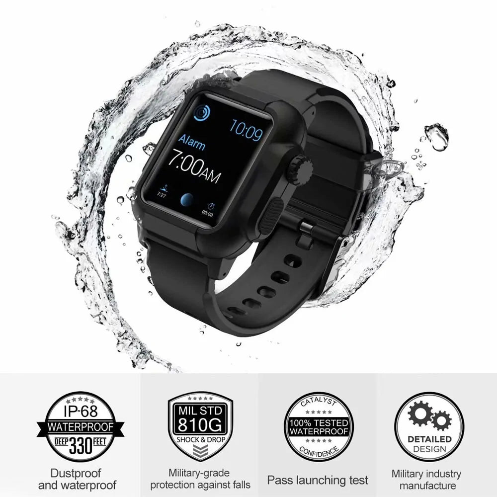 Waterproof Case And Strap Watch