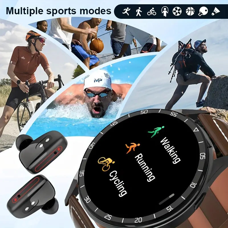 Smart Watch With Earplugs, 2-in-1 Headset Watch, With Fitness Tracker. Smart Watch With Speaker For Answering Calls, Sleep Monitor, Sports Smart Watch With Long Standby Time, Suitable For Android And IPhone