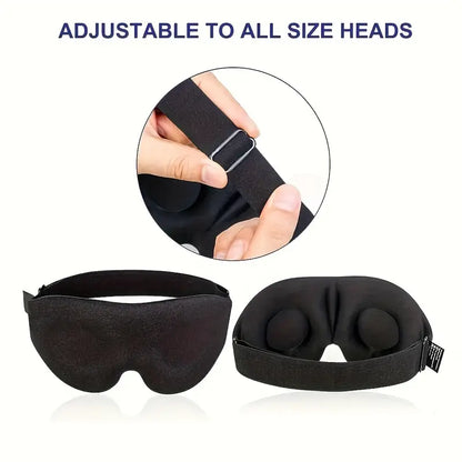Adjustable 3D Sleep Mask for Men & Women - Breathable, Light-Blocking Eye Cover for Naps & Travel Father's Day, Mother's Day Gift