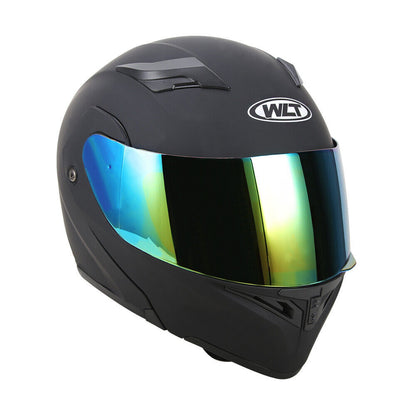 Full Face Dual Visor Flip Moto Helmet Modular Motorcycle Helmet Color Lens New