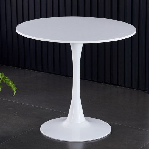 Metallic White Round Table