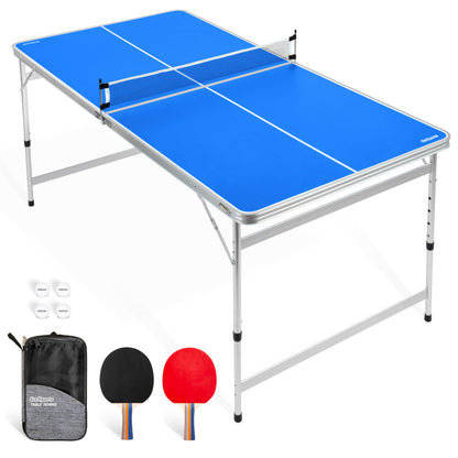 Adjustable 6x3 Table Tennis Kit - Blue
