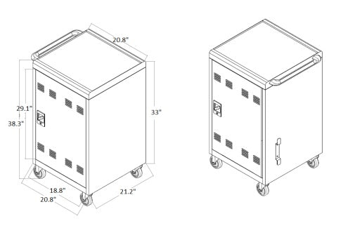 Mobile Charging Cart And Cabinet For Tablets Laptops 31 4 Device