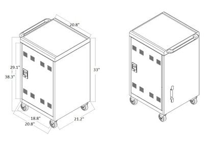 Mobile Charging Cart And Cabinet For Tablets Laptops 31 4 Device