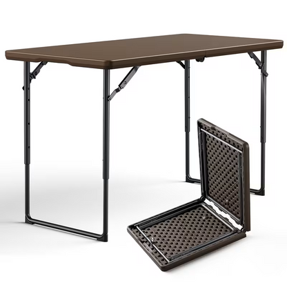4ft/6ft Portable Plastic Folding Table – Indoor & Outdoor Dining by 2Dropme