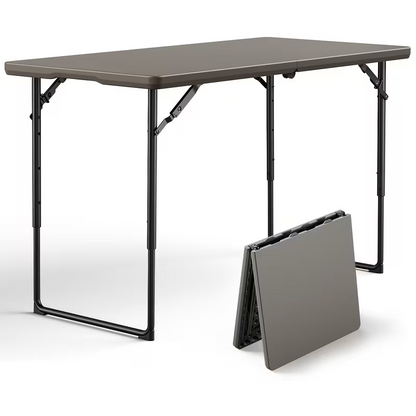 4ft/6ft Portable Plastic Folding Table – Indoor & Outdoor Dining by 2Dropme