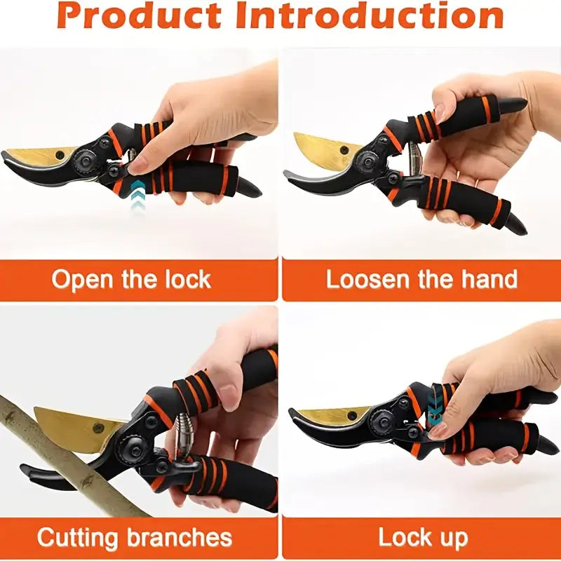 Branch Scissors for trimming and cutting plants with an ergonomic handle and sharp blades
