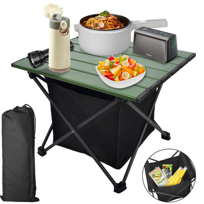 Foldable Camping Side Table Ultralight Small Beach Table Aluminum Portable Outdoor Table with Carry Bag