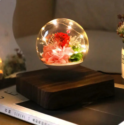 Home Desk Decoration Magnetic Levitation Perpetual Flower Ornament