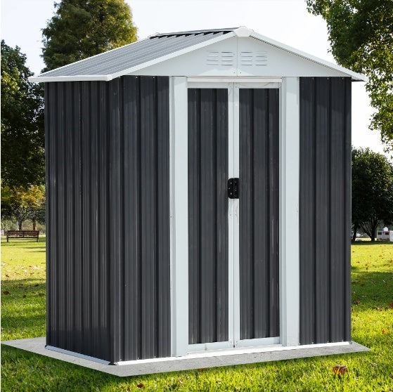 Outdoor Metal Gardening Tools Storage Shed