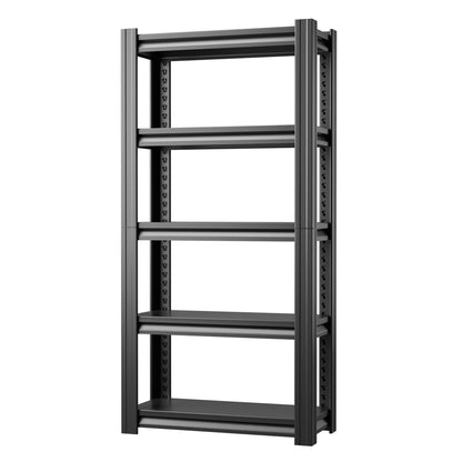 Garage Shelving72Garage Storage Shelves Heavy Duty 5 Tier Adjustable Height Metal Shelving Unit For Garage Basement, Industrial Shelving Utility ShelfBlack