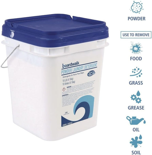 Boardwalk 340LP Laundry Detergent Powder, Summer Breeze, 18 lb Bucket