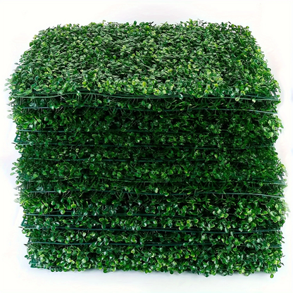12PCS 24"x16" Artificial Boxwood Boards, UV Protected Grass Wall Panels & Boxwood Fence Panels for Green Wall Decor, Garden Fence, Wedding Backyard Decoration by Dropsure