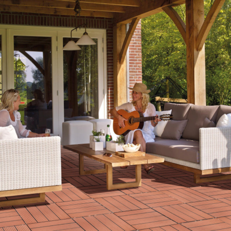 Wood Plastic Composite Deck Tiles Set Of 20