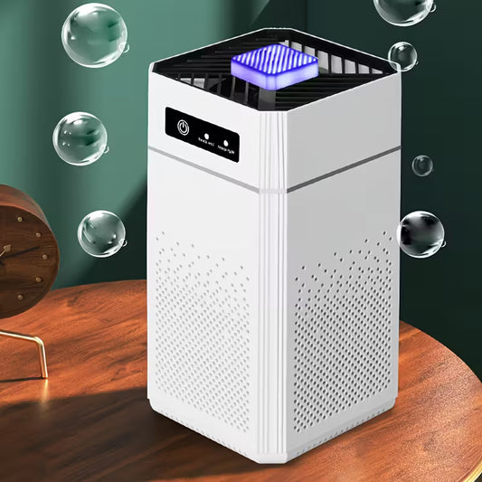 Whole House Air Purifier with HEPA Filter - 34dB Quiet Operation, USB-Powered Air Cleaner for Allergies, Smoke, Pet Dander & Odors, Auto Mode & Timer, Ideal for Asthma & Pets, Plug-in Air Purification System
