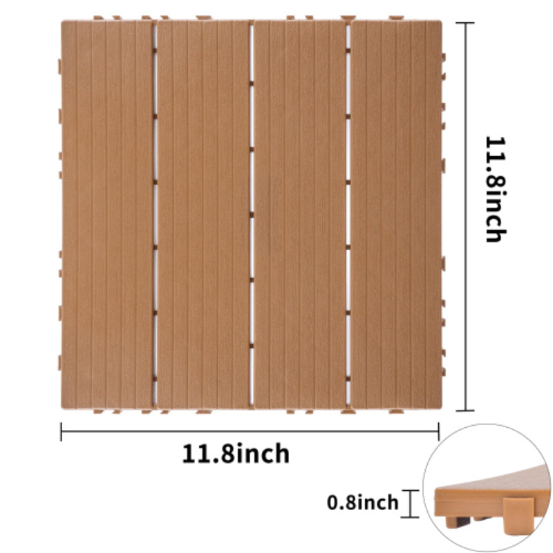 Plastic Interlocking Deck Tiles