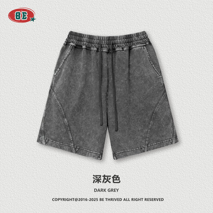 BE men's summer trade trend brand fried snow woven casual pants loose sports shorts men