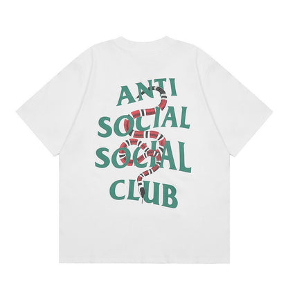 ANTI SOCIAL SOCIAL CLUB High Street Scorpion Snake Tiger alphabet print casual short sleeve T-shirt