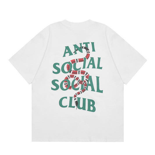 ANTI SOCIAL SOCIAL CLUB High Street Scorpion Snake Tiger alphabet print casual short sleeve T-shirt
