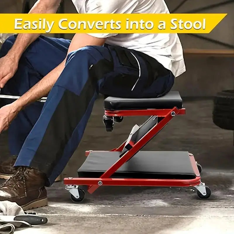 36-Inch Outdoor Z-Shaped Crawling Chair, an Adjustable Load Board Folding Vehicle Crawling Kit, And a Mechanical Crawler with 6 Wheels Measuring 2.5 Inches