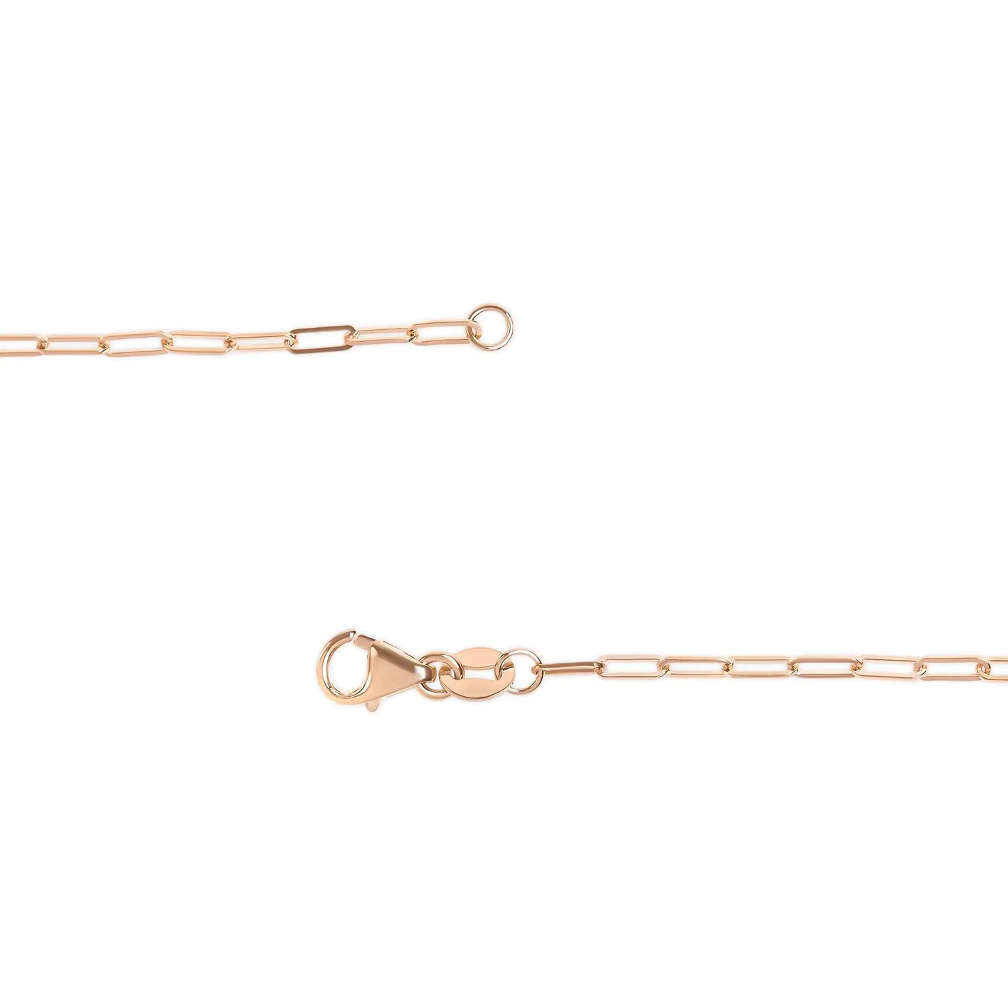 Unisex Solid 14K Gold 1.5mm Paperclip Chain Necklace - Choice of Length and Metal Color - Anti Spier 