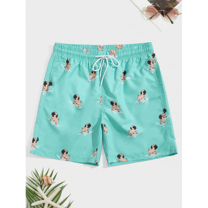 Beach pants men's large size quick dry loose thin men's shorts sports casual flower pants
