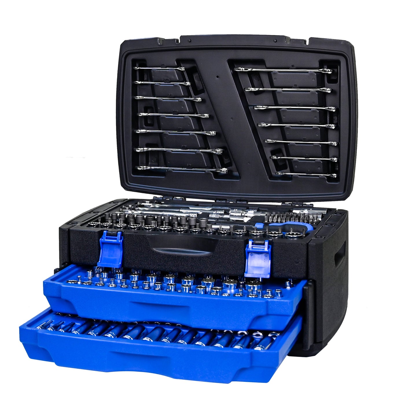 Black Hand Tool Box With Toolset 266Pcs