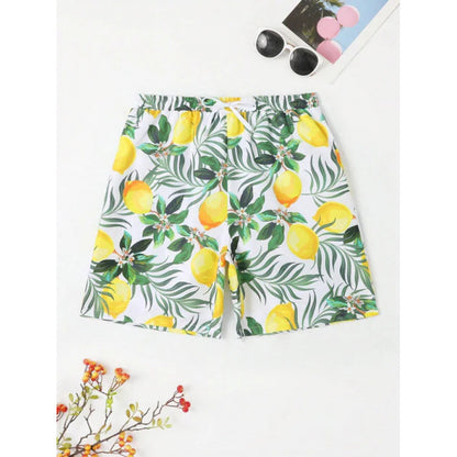 Beach pants men's large size quick dry loose thin men's shorts sports casual flower pants