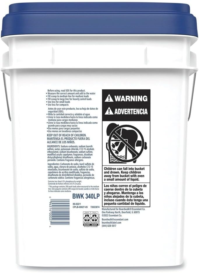 Boardwalk 340LP Laundry Detergent Powder, Summer Breeze, 18 lb Bucket by Anti Spier