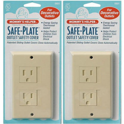 Safe-Plate Outlet Cover - Multipack - Almond 2 Count