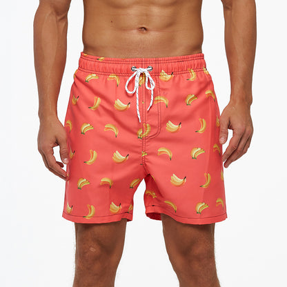 Beach pants men's large size quick dry loose thin men's shorts sports casual flower pants