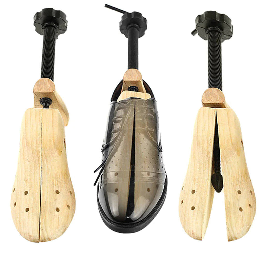 2-Way Wooden Adjustable Shoe Stretcher Expander Men Women Boot Size US 5-13 - Anti Spier 