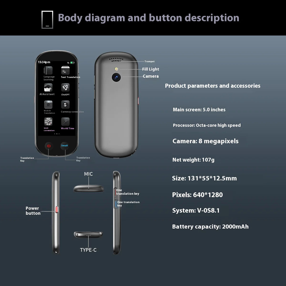 Multi-Language Translator Device