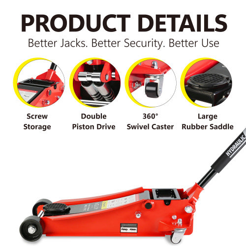 4 Ton Low Profile Floor Jack Unavailable Platforms- Welfel , Temu