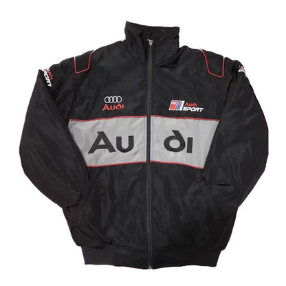 F1 Motorcycle Racing Jacket with Vintage Embroidery