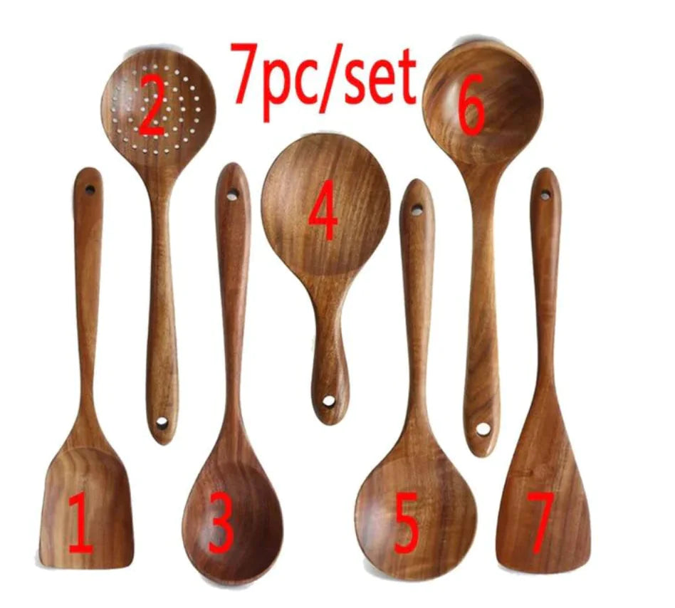 Essential Non-Stick Cookware & Wooden Spoon Set