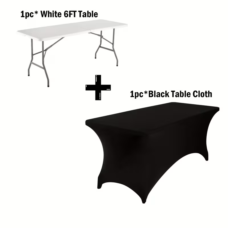 4ft/6ft Portable Plastic Folding Table – Indoor & Outdoor Dining by 2Dropme