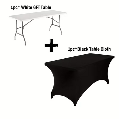 4ft/6ft Portable Plastic Folding Table – Indoor & Outdoor Dining by 2Dropme