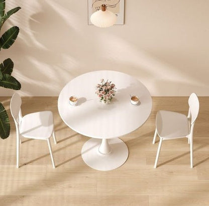 Metallic White Round Table