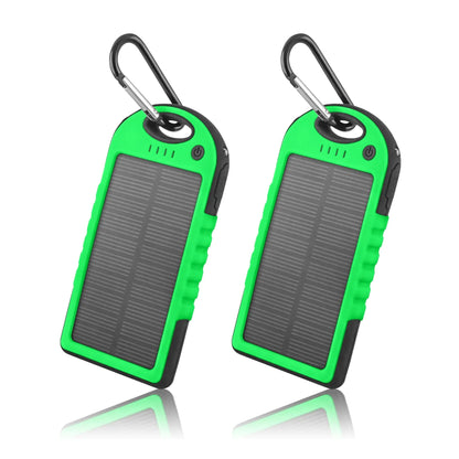 5000mAh Solar Power Bank Phone Charger (2-Pack)Anti Spier Anti Spier5000mAh Solar Power Bank Phone Charger (2-Pack)High-Capacity Battery: Each power bank boasts a generous 5000mAh capacity, providing ample energy to charge your devices multiple times before needing a recharge its