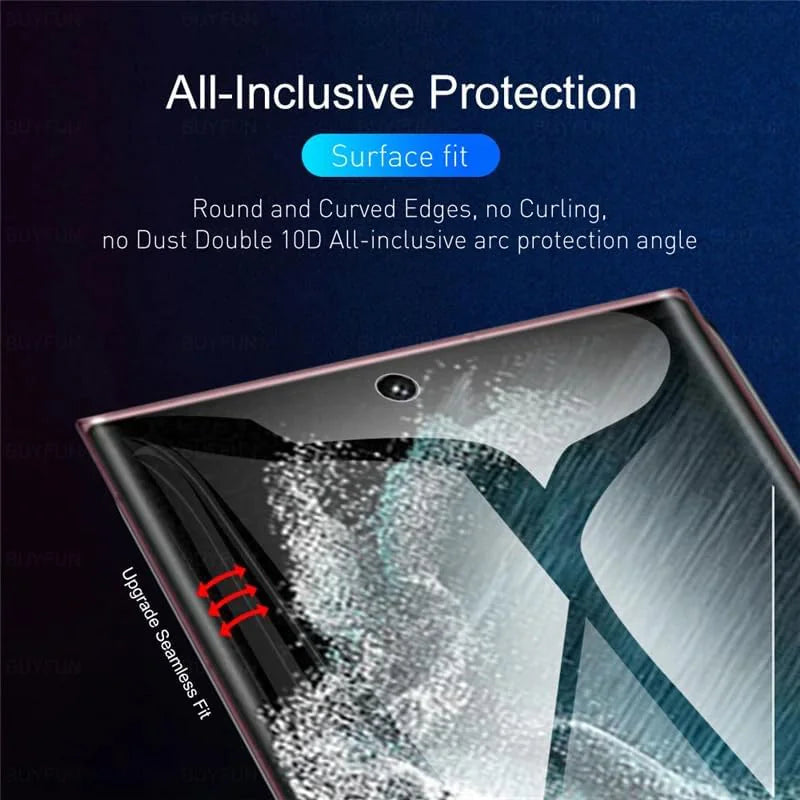 Tempered Glass Screen Protector Lens Hydrogel For Samsung S23 S22 Ultra Plus USA - Anti Spier 