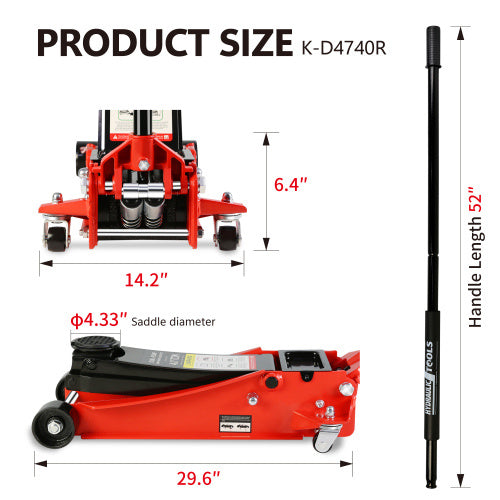 4 Ton Low Profile Floor Jack Unavailable Platforms- Welfel , Temu