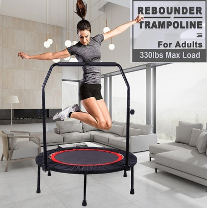 40 Inch Mini Exercise Trampoline For Adults Or Kids Indoor Fitness Rebounder Trampoline With Safety Pad Max. Load 300LBS