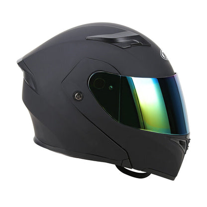 Full Face Dual Visor Flip Moto Helmet Modular Motorcycle Helmet Color Lens New