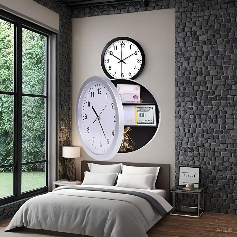 Multifunctional Wall Clock, Wall Clock Safe, Mysterious Treasure Storage Place, Stylish And Simple Wall Clock, Digital Clock